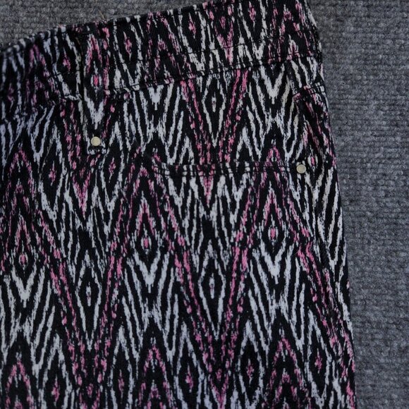 Levi's Mid Rise Skinny Jeans Cotton Stretch Fabric 14 W32 Black Tab Pink Pattern - Picture 14 of 16